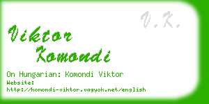 viktor komondi business card